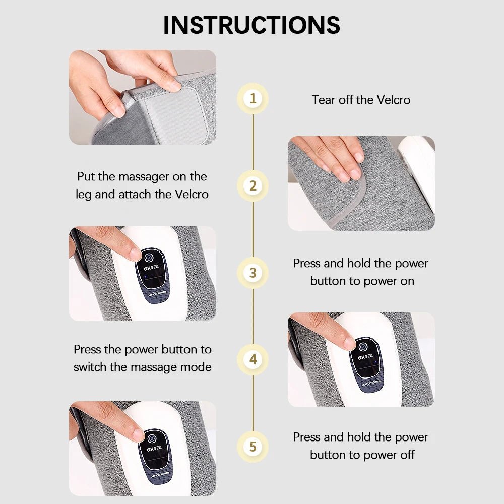 360Β° Air Pressure Calf Massager | Relieve Fatigue, Boost Blood Flow & Relax Muscles - Ruman Traders