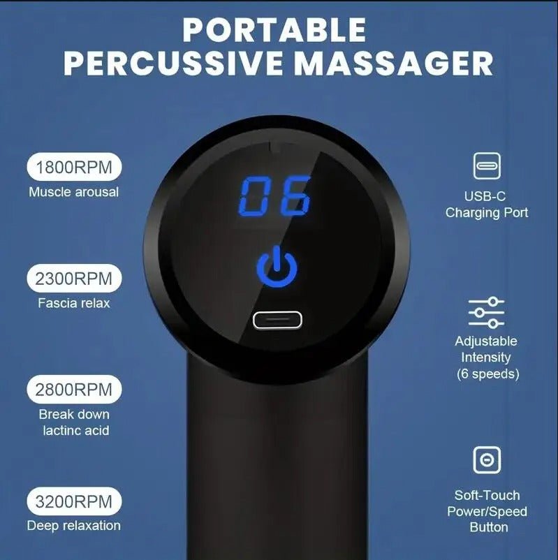 Mini Muscle Massage Gun | Relieve Body, Back & Neck Pain Anywhere - Ruman Traders