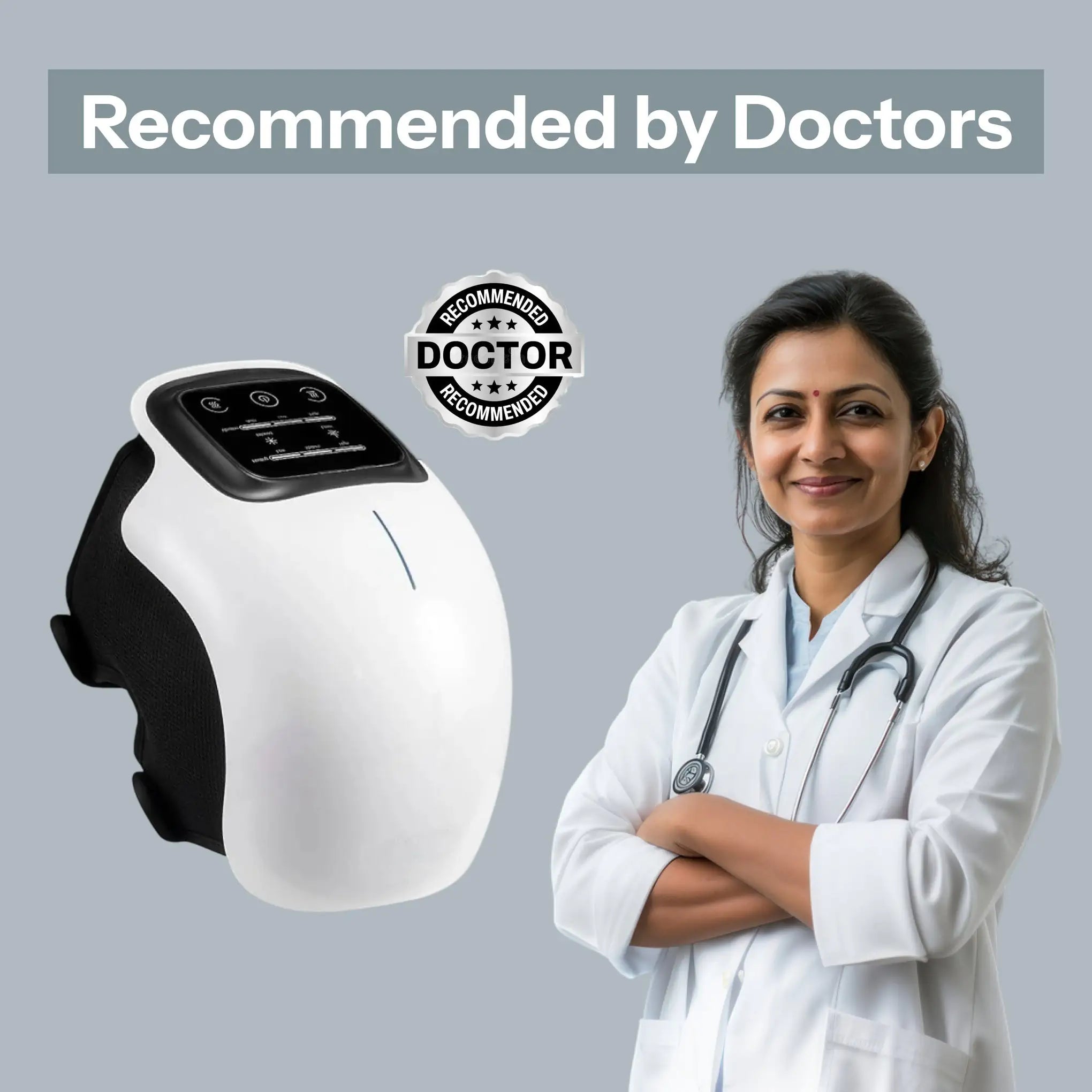 Cordless Smart Knee Massager – Vibration Therapy for Joint Pain Relief ( With 1 Year Warranty)