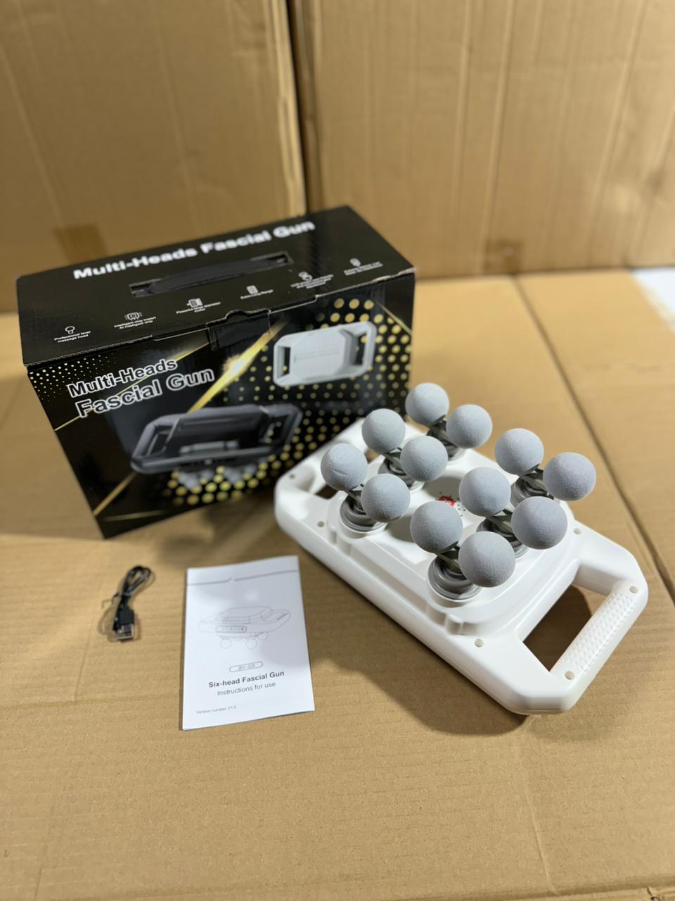 12-Head Deep Tissue Massage Gun-Pain Relief for Back, Waist & Neck