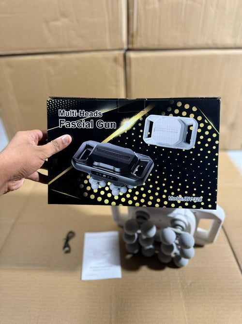 12-Head Deep Tissue Massage Gun-Pain Relief for Back, Waist & Neck