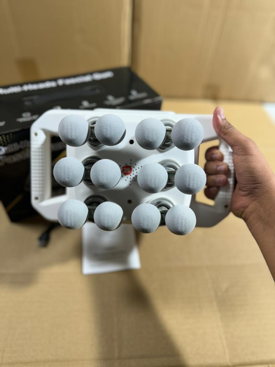 12-Head Deep Tissue Massage Gun-Pain Relief for Back, Waist & Neck