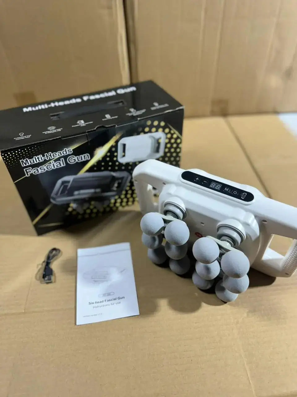 12-Head Deep Tissue Massage Gun-Pain Relief for Back, Waist & Neck