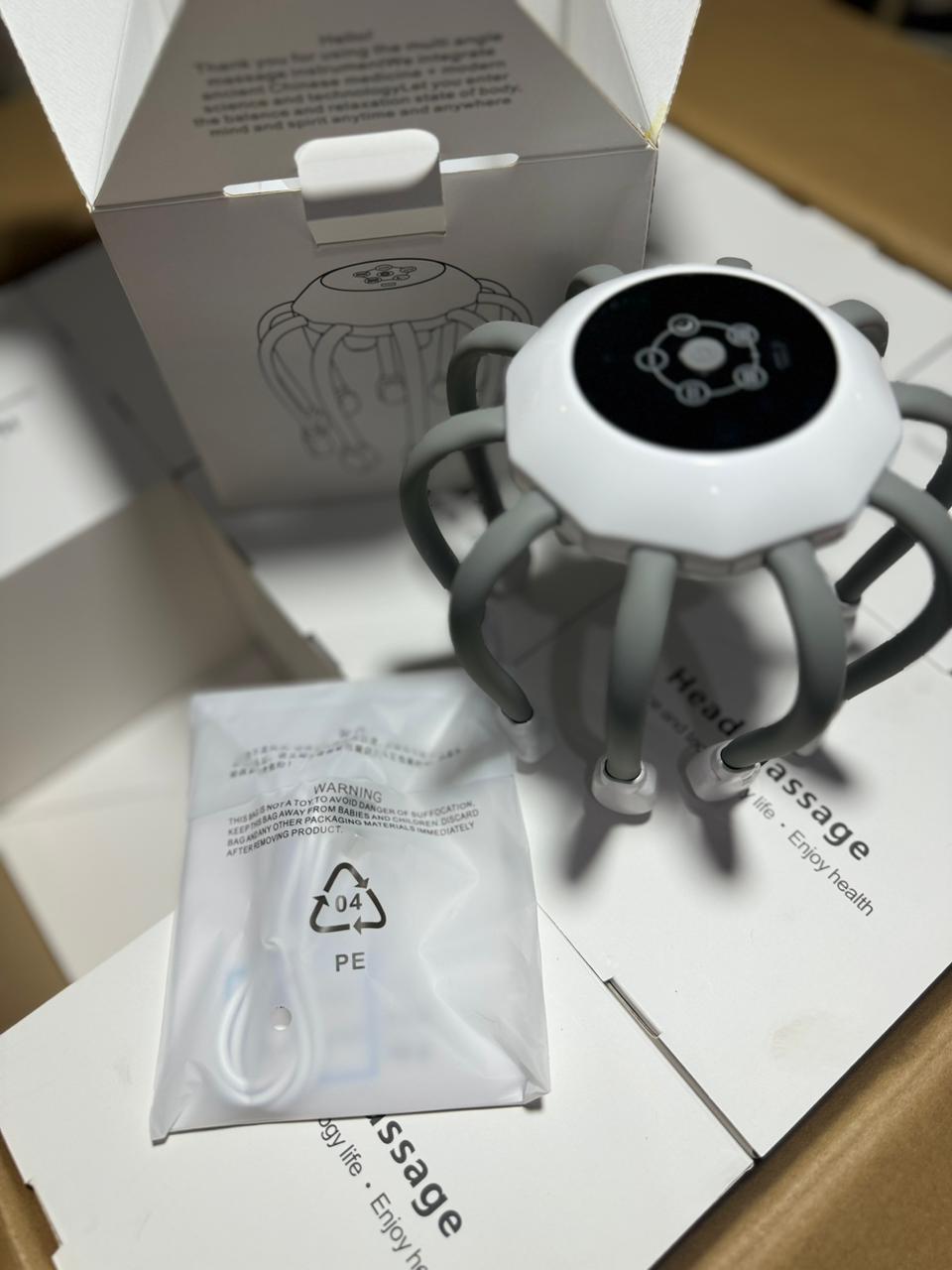 Electric Head Massager – Octopus Scalp Relaxer with 5 Modes & Red Light Therapy