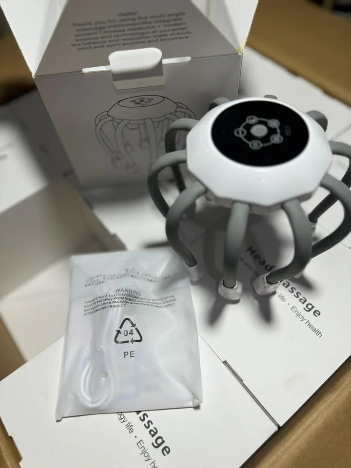 Electric Head Massager – Octopus Scalp Relaxer with 5 Modes & Red Light Therapy