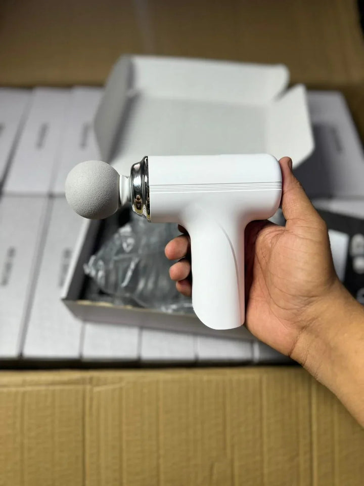 Massage Gun with 4 Interchangeable Heads & LED Light for Full Body Relaxation Electric Massage Gun