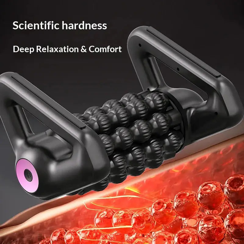 Portable Gym Triangle Muscle Roller Massager – 5-Speed Percussion, Wireless Remote & USB Rechargeable