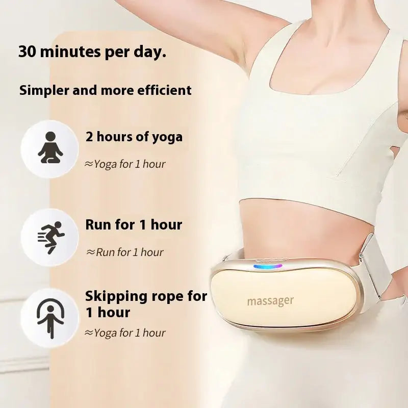 Heated Waist Massager Belt – Rechargeable Slimming Belt for Fat Burn, Pain Relief & Toning