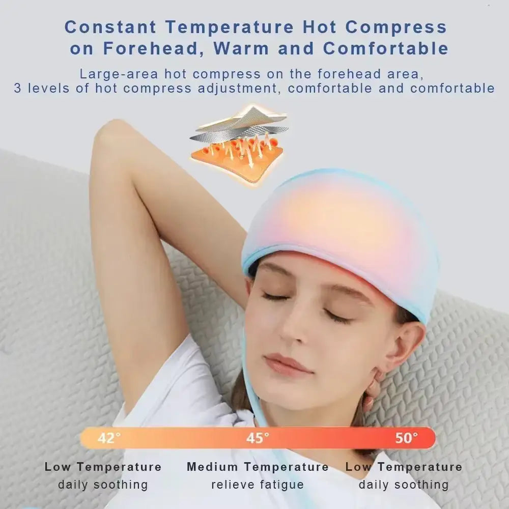 Electric Airbag Head Massager | Deep Massage Scarf Headache Migraine Fatigue Relief Acupressure Belt